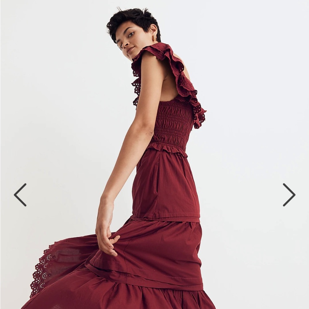 Madewell Lucie Embroidered Cotton Midi Dress 6 NWT